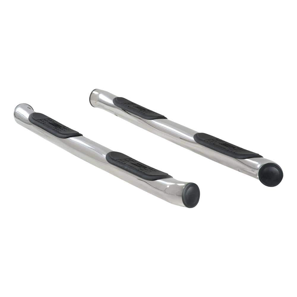 3-Inch Round Polished Stainless Steel Nerf Bars, No-Drill, Select Jeep Liberty - Hercitys