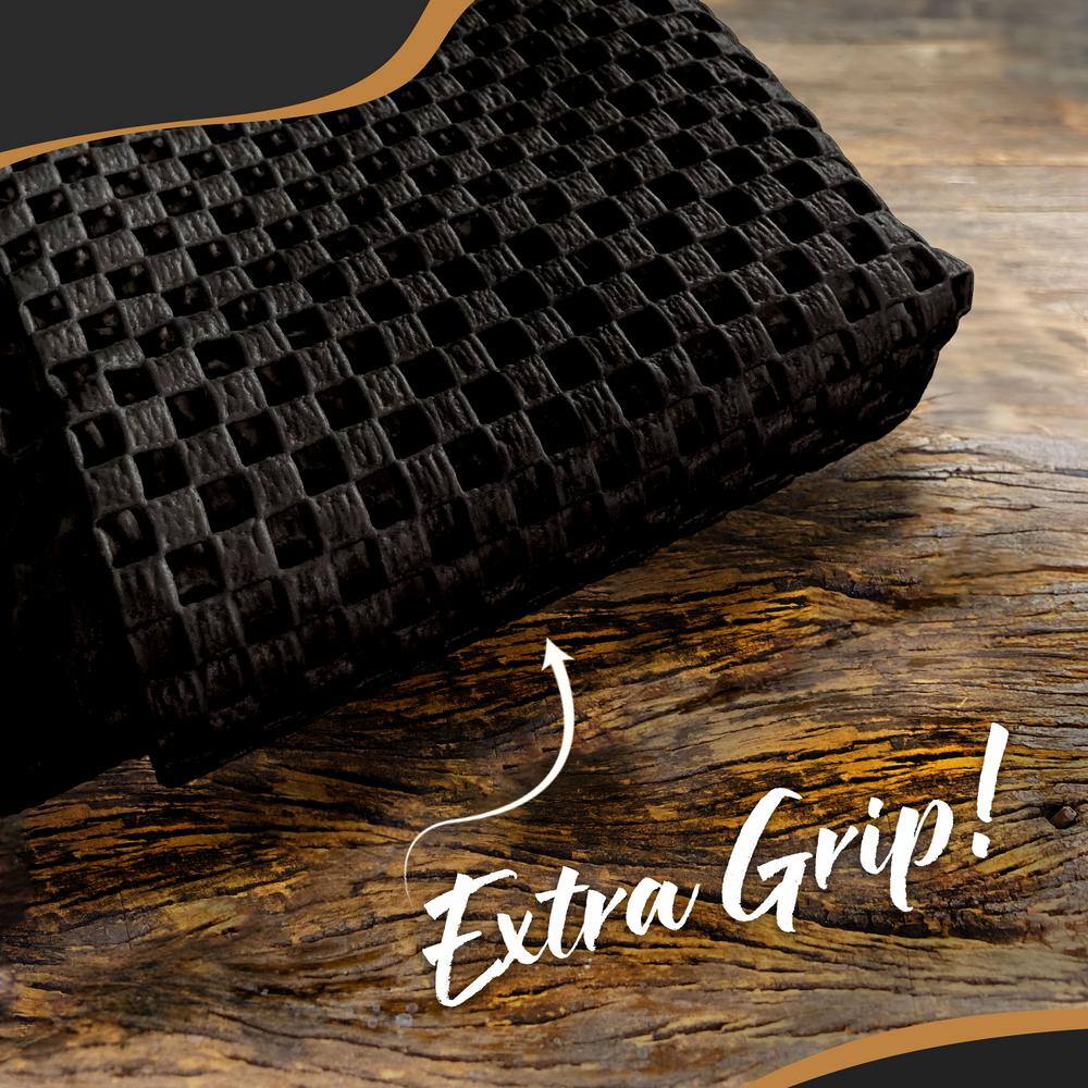 5 ft. x 7 ft. Premium Grip and Dual Surface Non-Slip Rug Pad in Black - Hercitys