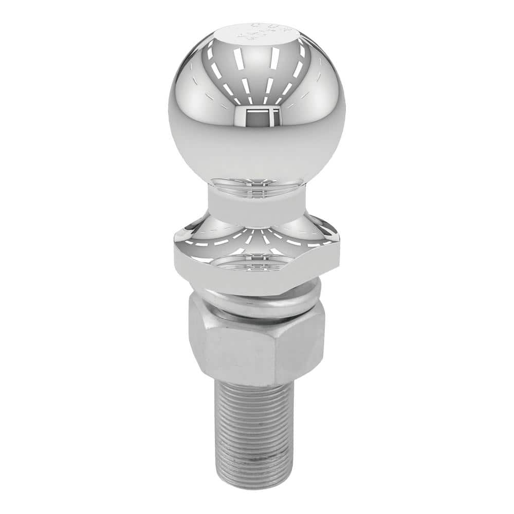 2″ Trailer Hitch Tow Ball (1″ x 3″ Shank, 6,000 lbs., Chrome, Packaged) - Hercitys