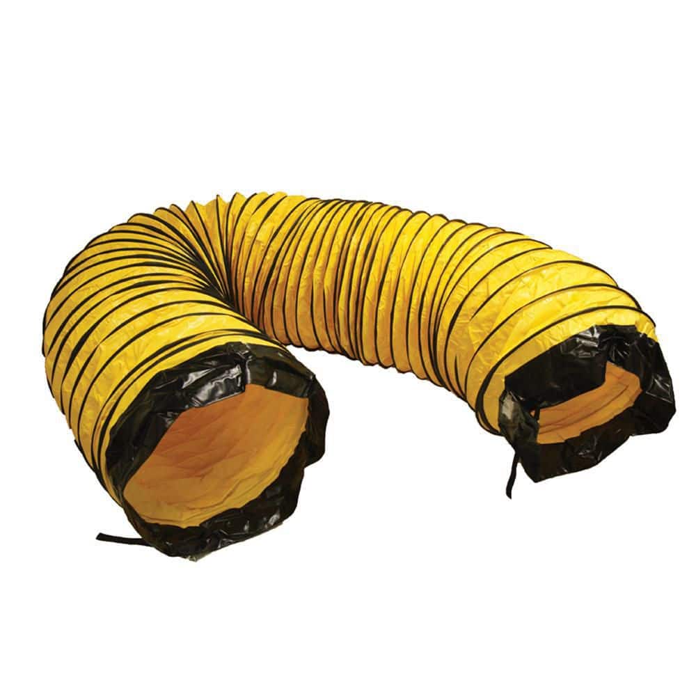 10 in. D x 25 ft. Coil Flexible Ducting Air Ventilator Yellow - Hercitys