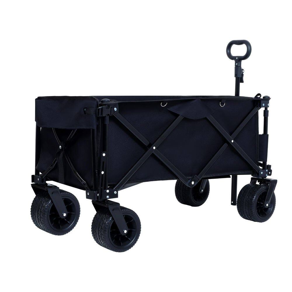 3.81 cu. ft. Steel Frame Garden Cart With 600D Oxford Fabric Extra Long Extender, for Beach, Camping - Hercitys