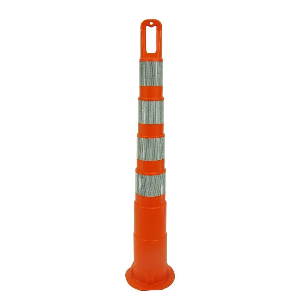 42 in. Orange Safety Cone without Base and 4 Bands with 4 in. High-Intensity Sheeting - Hercitys