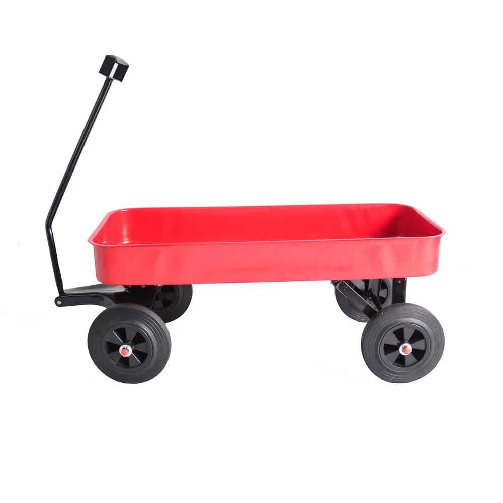 1 cu. ft. Red Steel Garden Cart - Hercitys