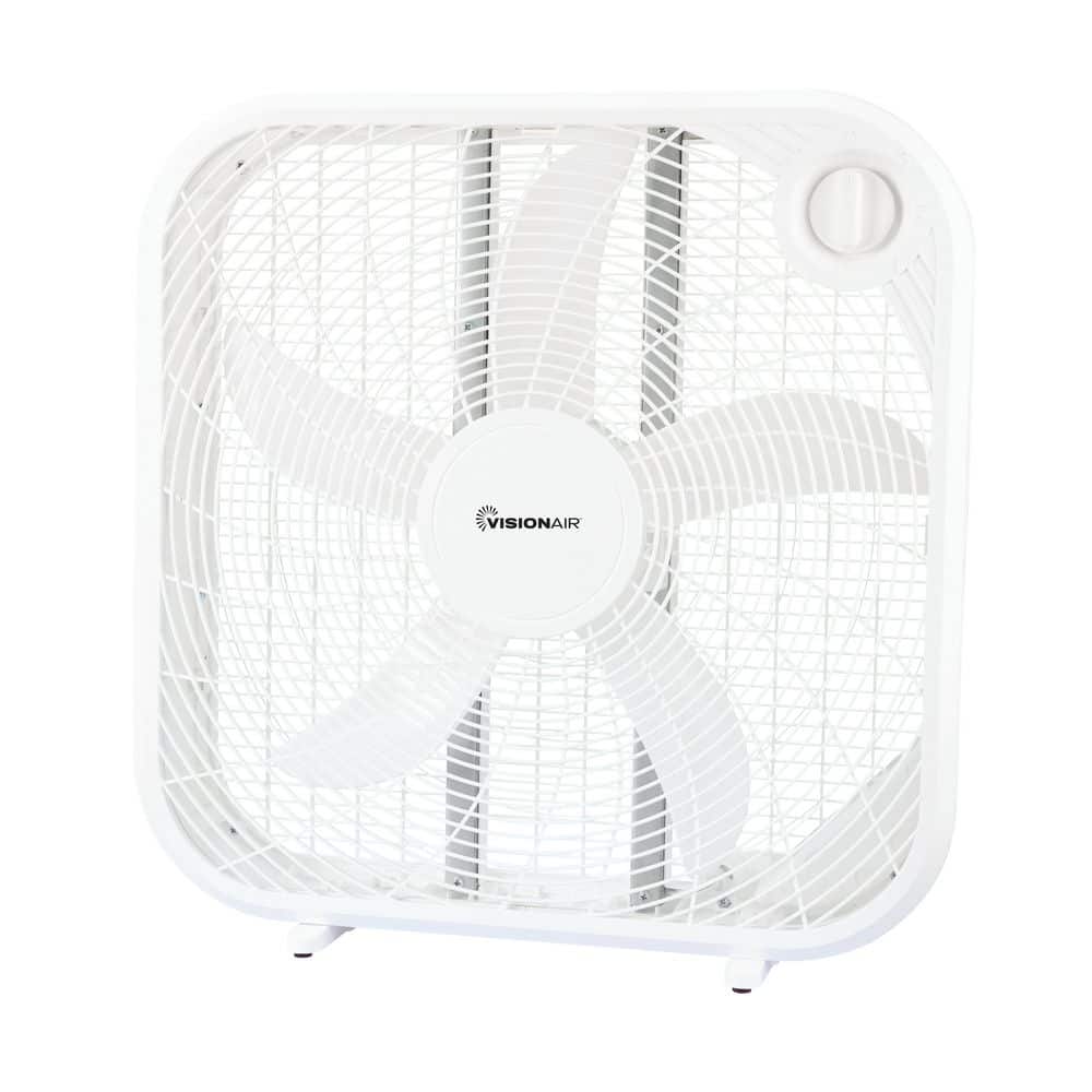 20 in. Weather-resistant Box Fan, White - Hercitys
