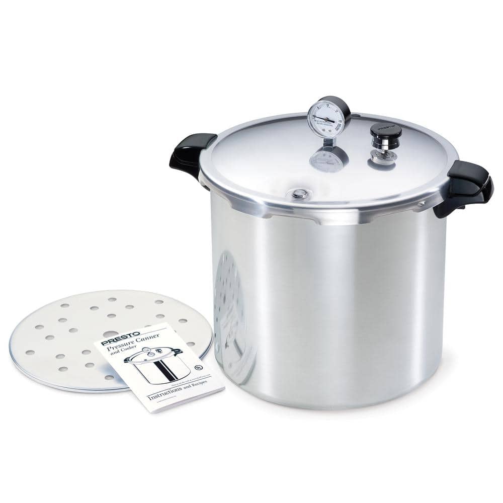 23 qt. Aluminum Pressure Canner with Rack - Hercitys