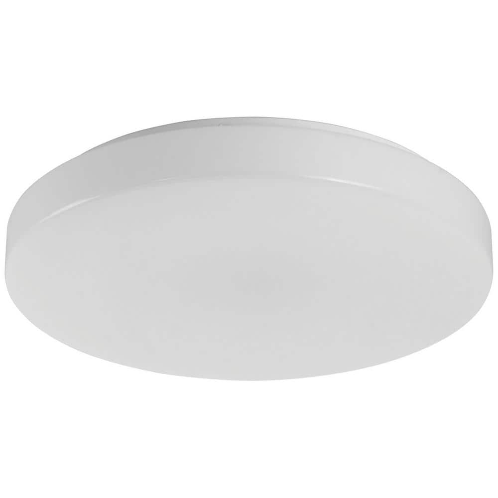 14 in. 16-Watt Shaded White Integrated LED Flush Mount with Acrylic Frosted Shade - Hercitys