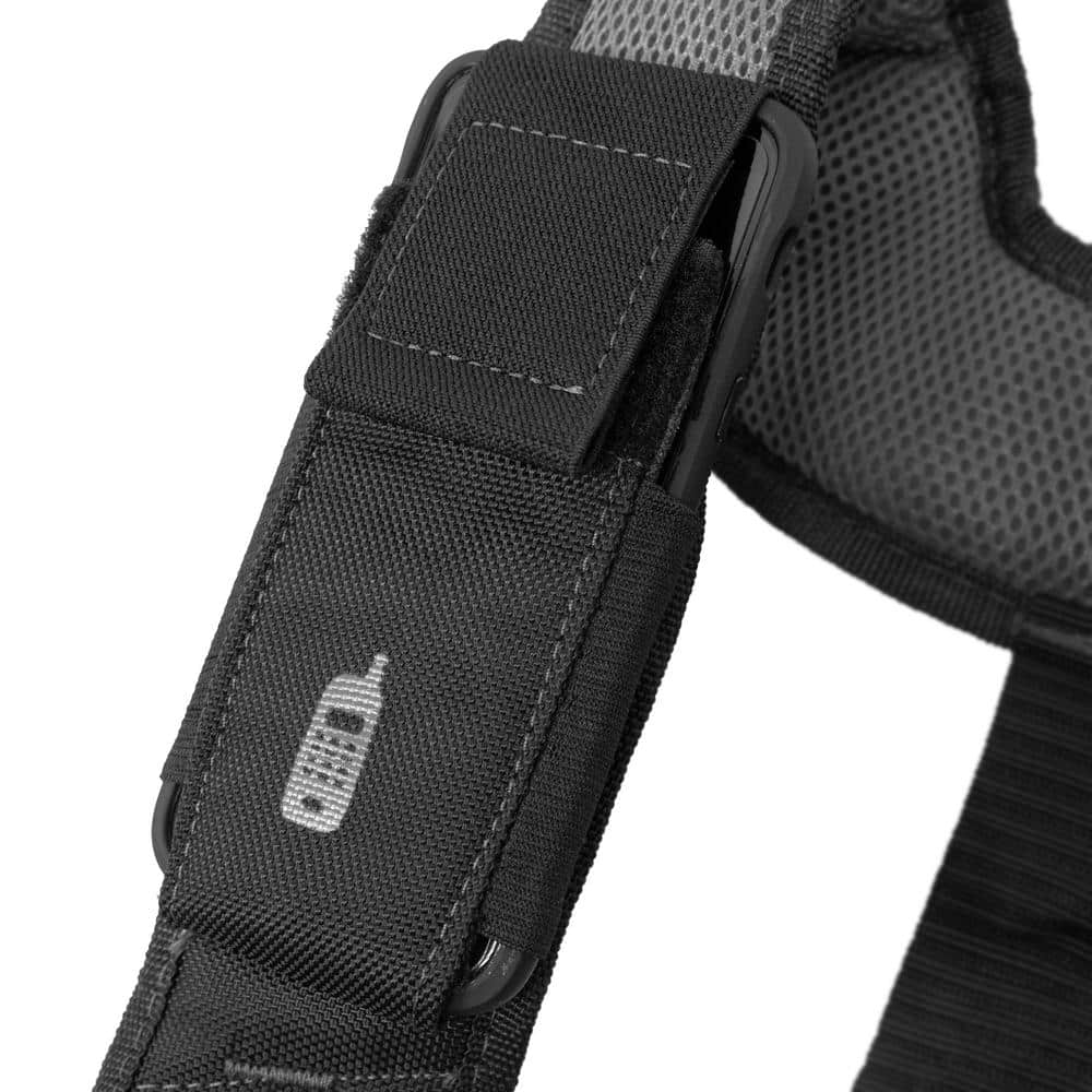 16-Pocket Black Carpenter’s Tool Belt with Suspenders - Hercitys