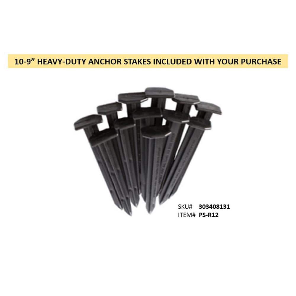 20 ft. L x 2 in. W x 3 in. H Black Tall Resin Innovative Edge No Dig Edging with 9 in. Poly Stakes (10-Quantity) - Hercitys