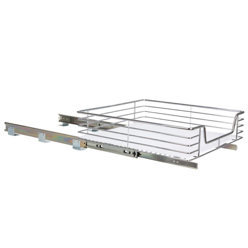 20 in. Standard Extended Organizer in Chrome with White Liner - Hercitys