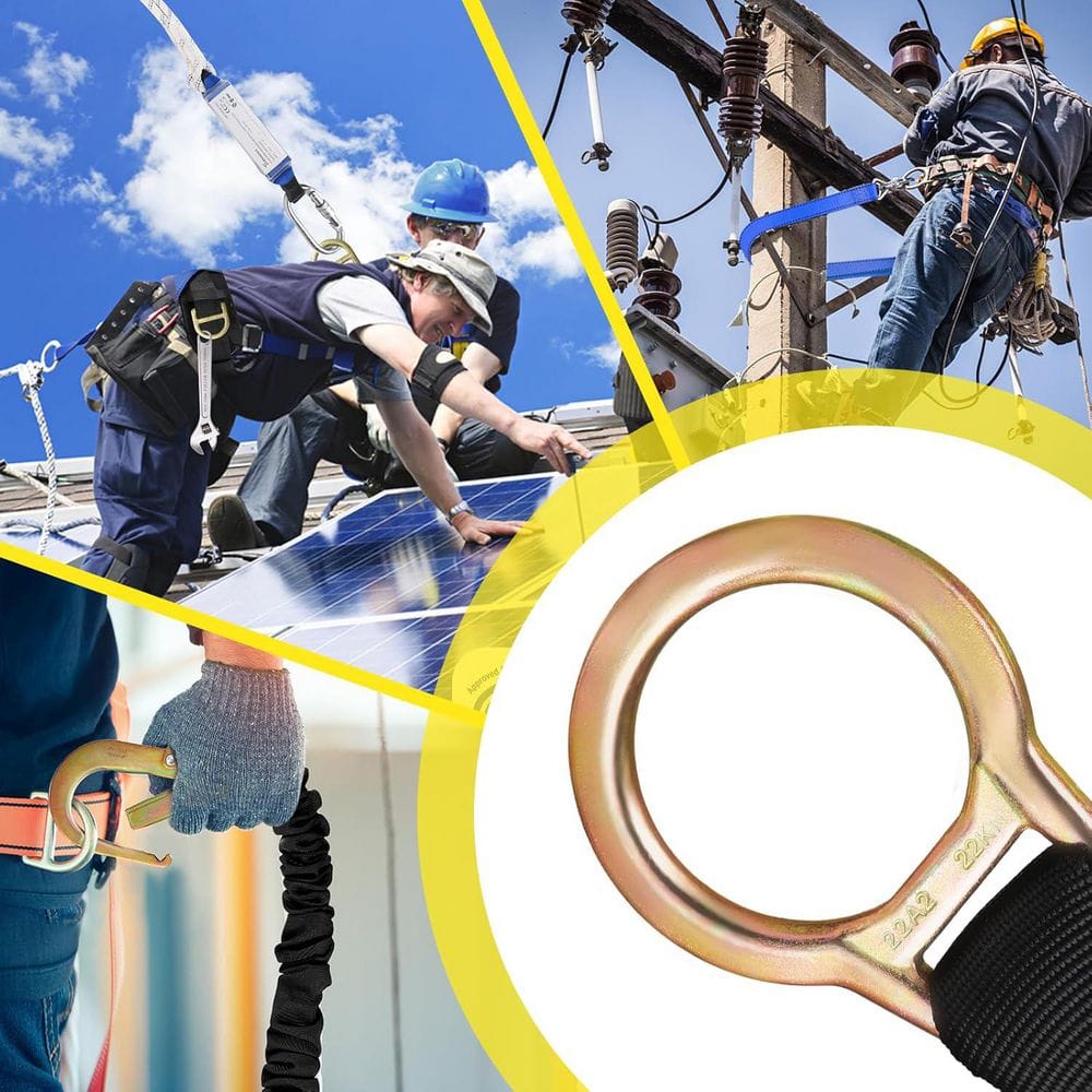 18 in. D-Ring Extender Self Retracting Lifeline with Snap Hook Connector, ANSI Compliant, Heavy-Duty Design - Hercitys