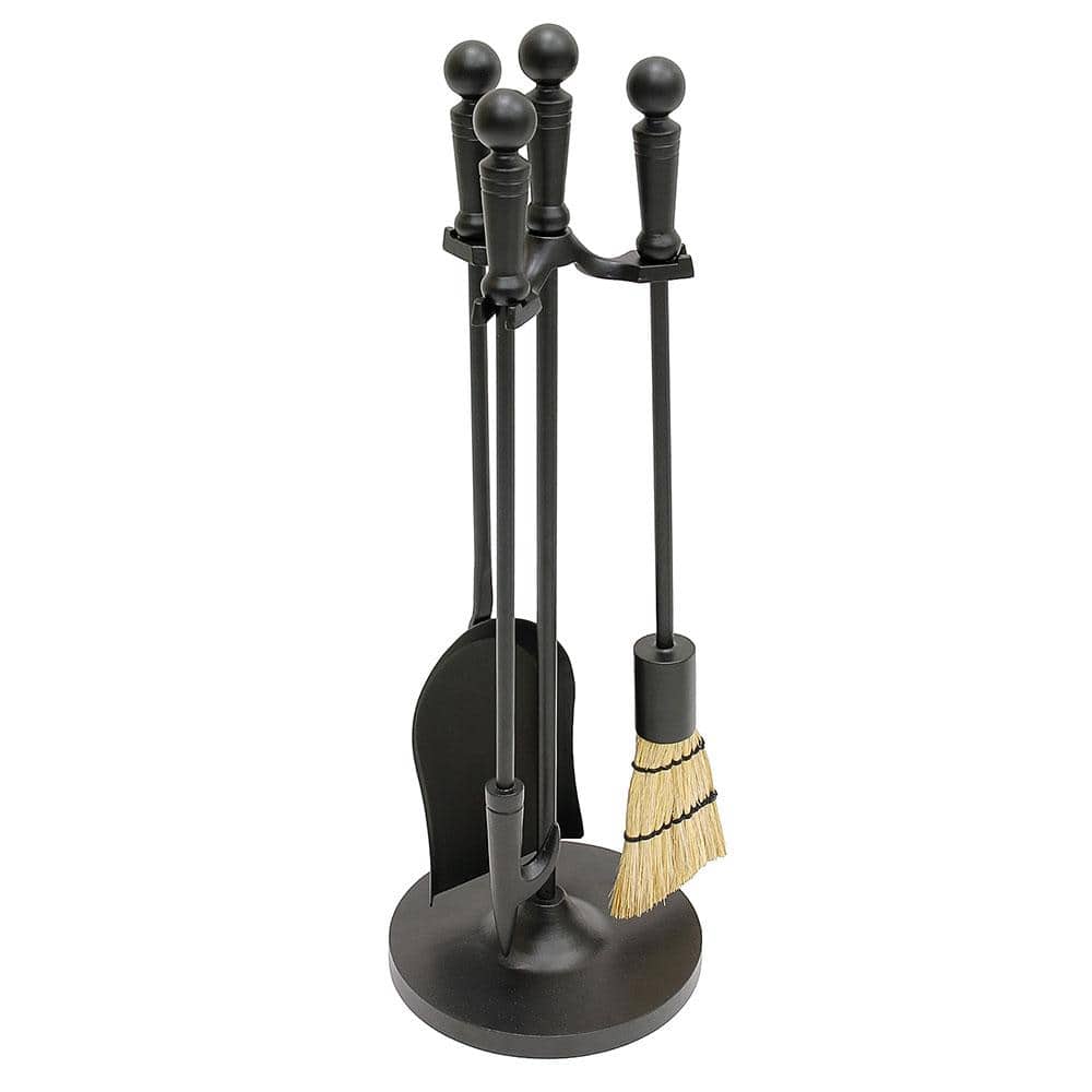 22 in. Tall Black Holden 4-Piece Mini Fireplace Tool Set - Hercitys