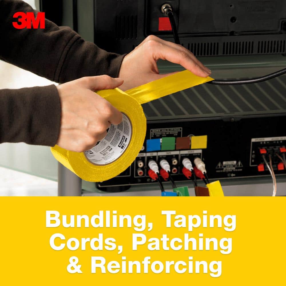 1.88 in. x 20 yds. Yellow Duct Tape (Case of 12) - Hercitys