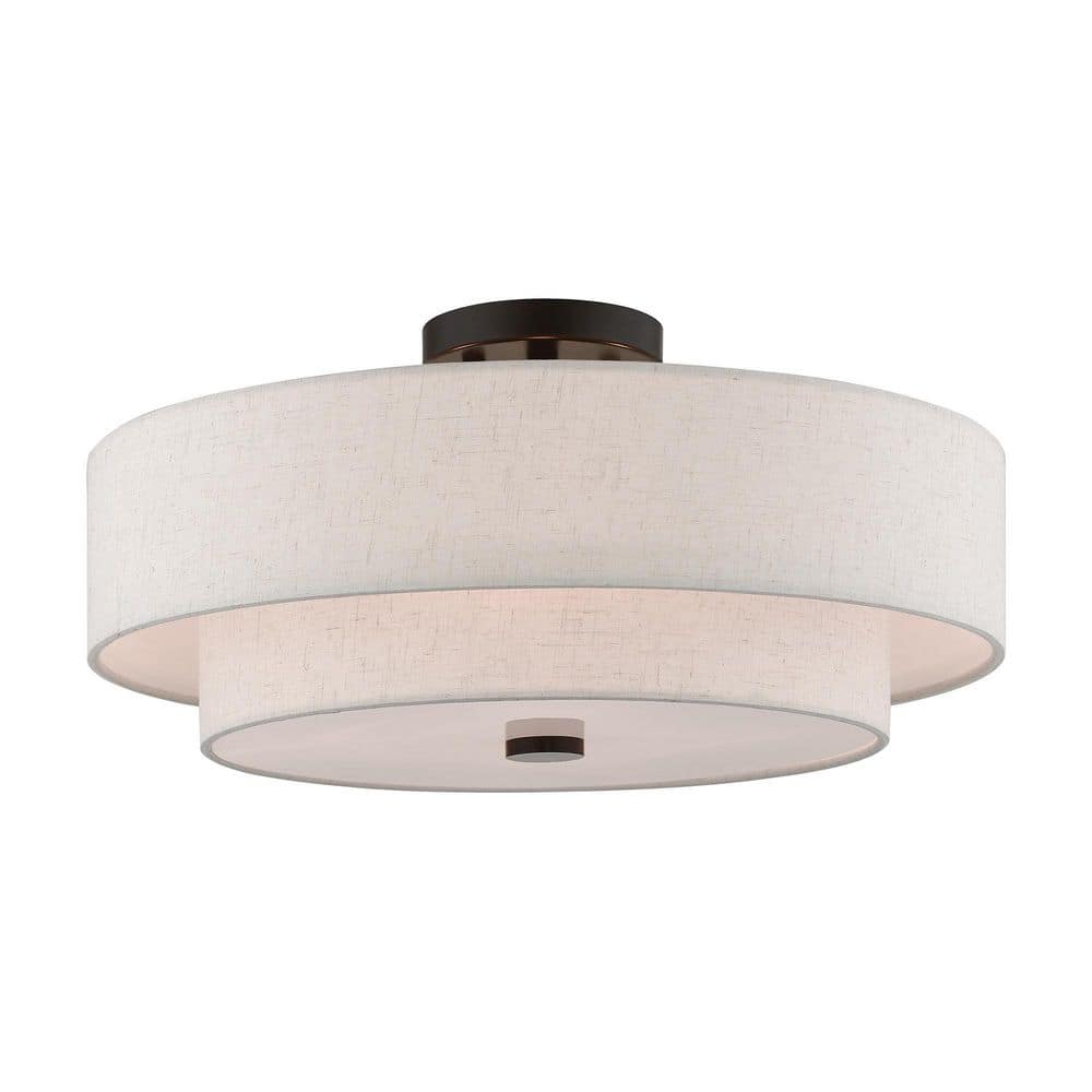 18 in. Semi Flush Mount 4-Light English Bronze Monroe - Hercitys