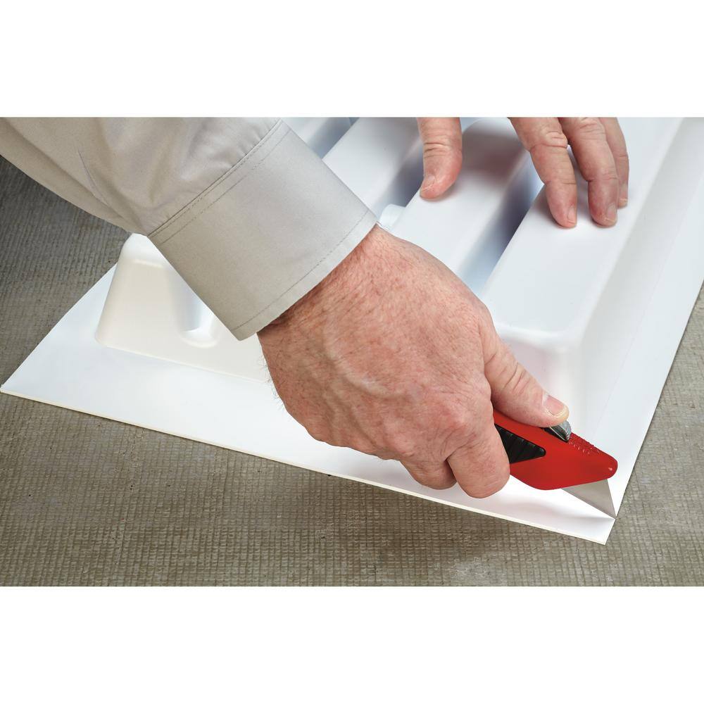 2.375 in. H x 21.875 in. W x 21.25 in. D Extra Large White Utility Tray Drawer Insert - Hercitys
