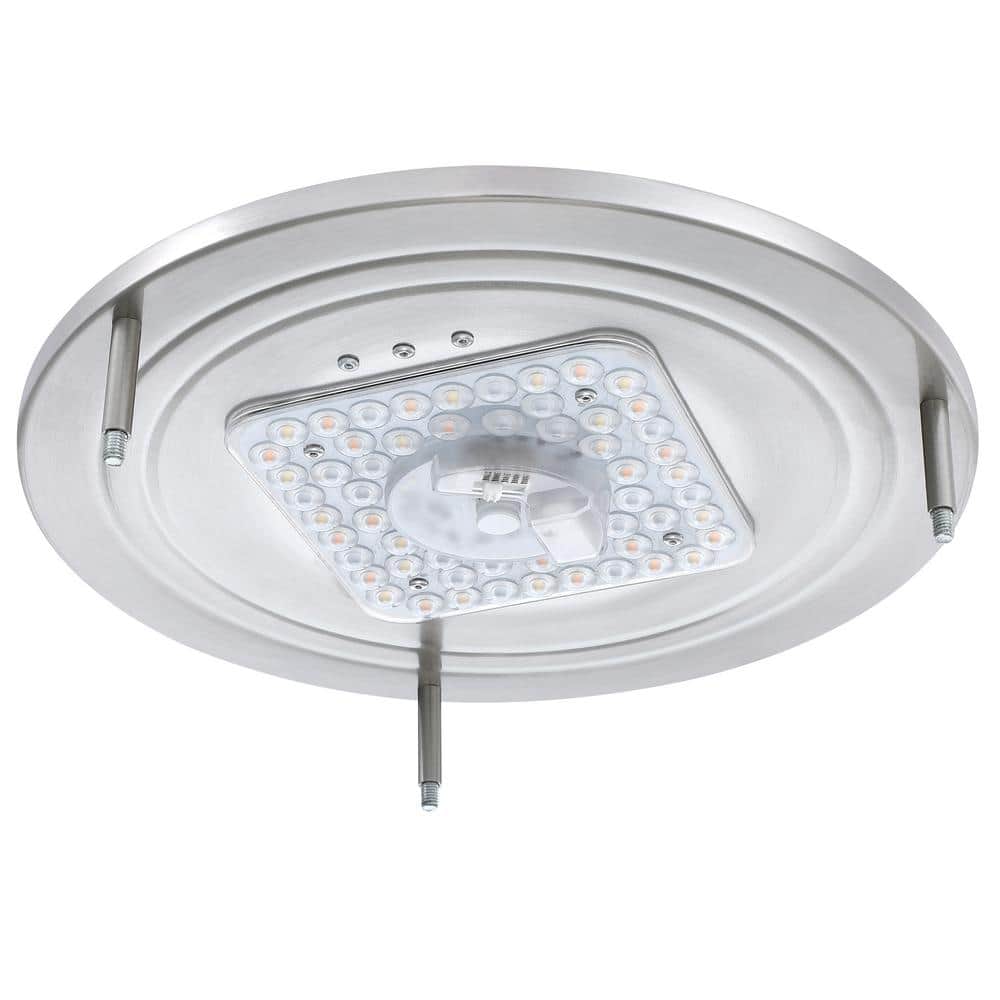 11 in. Ripon Integrated LED Ceiling Light 2-Pack, 5 Color Temperature, Dimmable, Satin Nickel Flush Mount - Hercitys