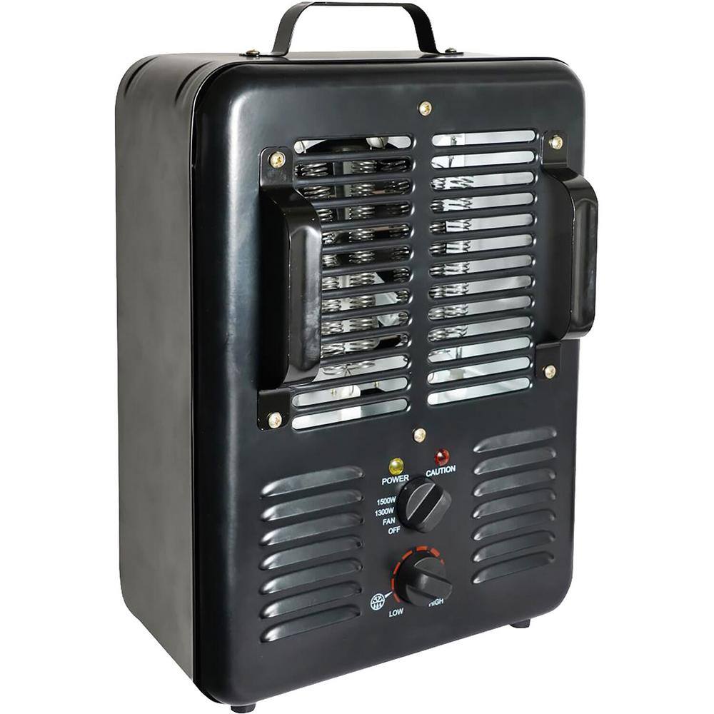 1500W Milkhouse Utility Heater Electric in Black - Hercitys