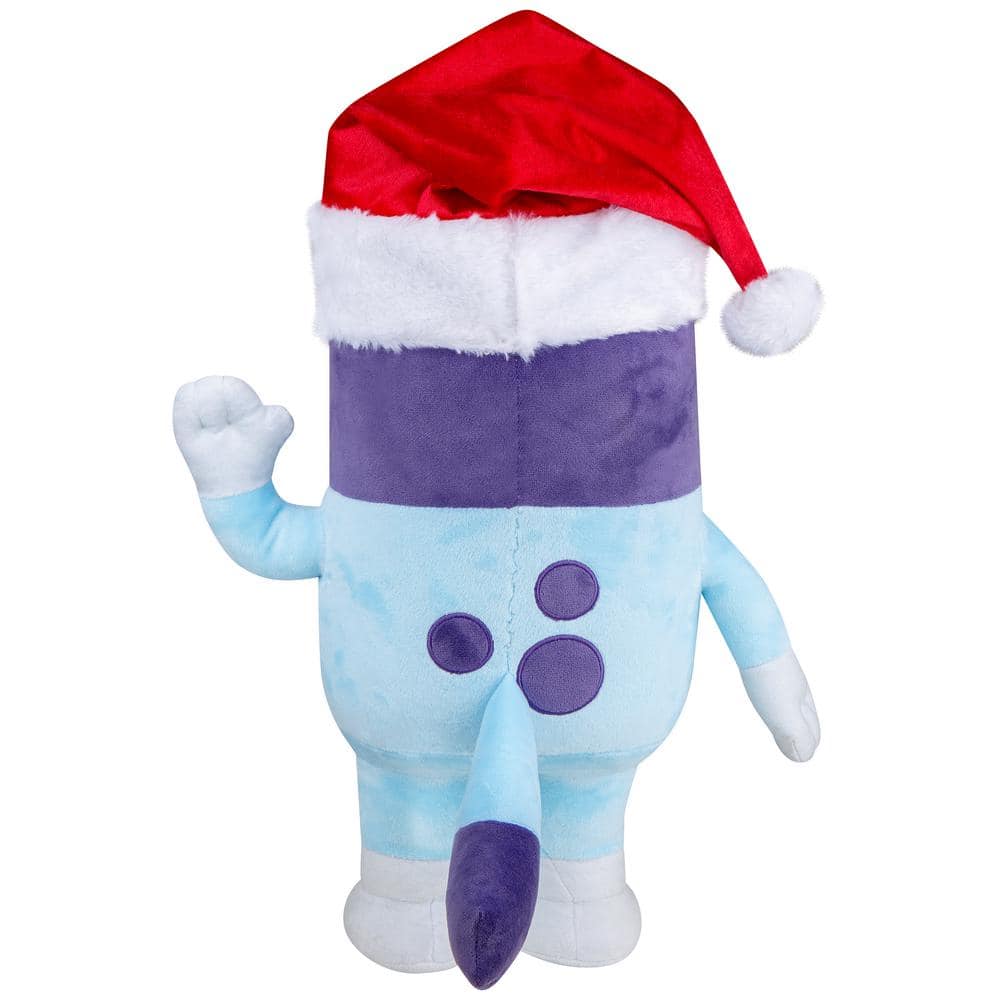 18.5 in. Tall Holiday Greeter-Bluey in Santa Hat - Hercitys