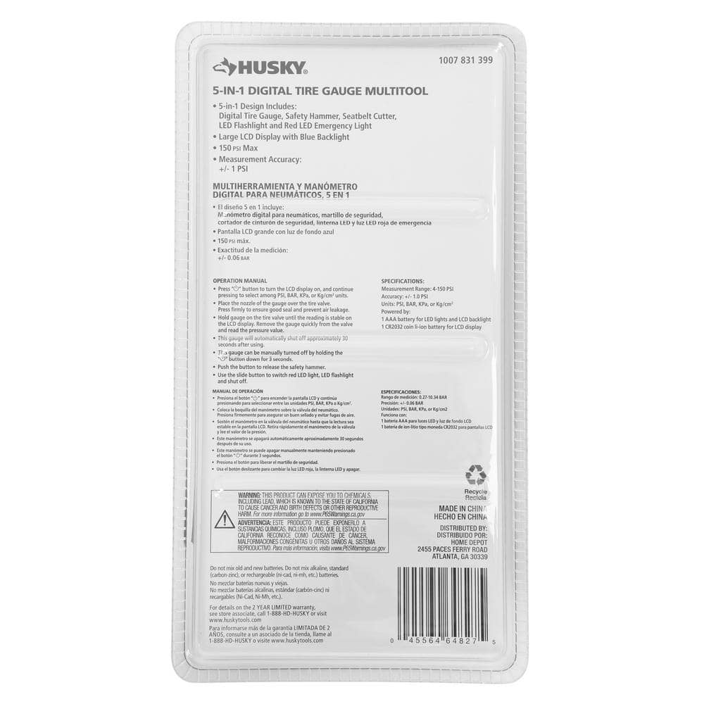 5-in-1 Digital Tire Pressure Gauge - Hercitys