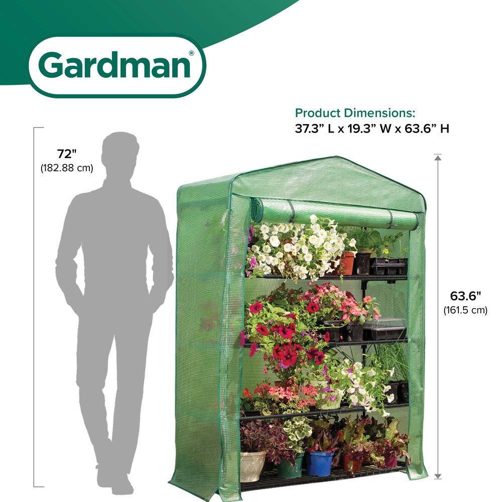 5 ft. 3 in. H x 3 ft. 11 in. W x 19 in. D 4-Tier Extra-Wide Mini Greenhouse - Hercitys