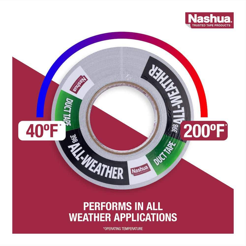 1.89 in. x 60 yd. 398 All-Weather HVAC Duct Tape in White - Hercitys