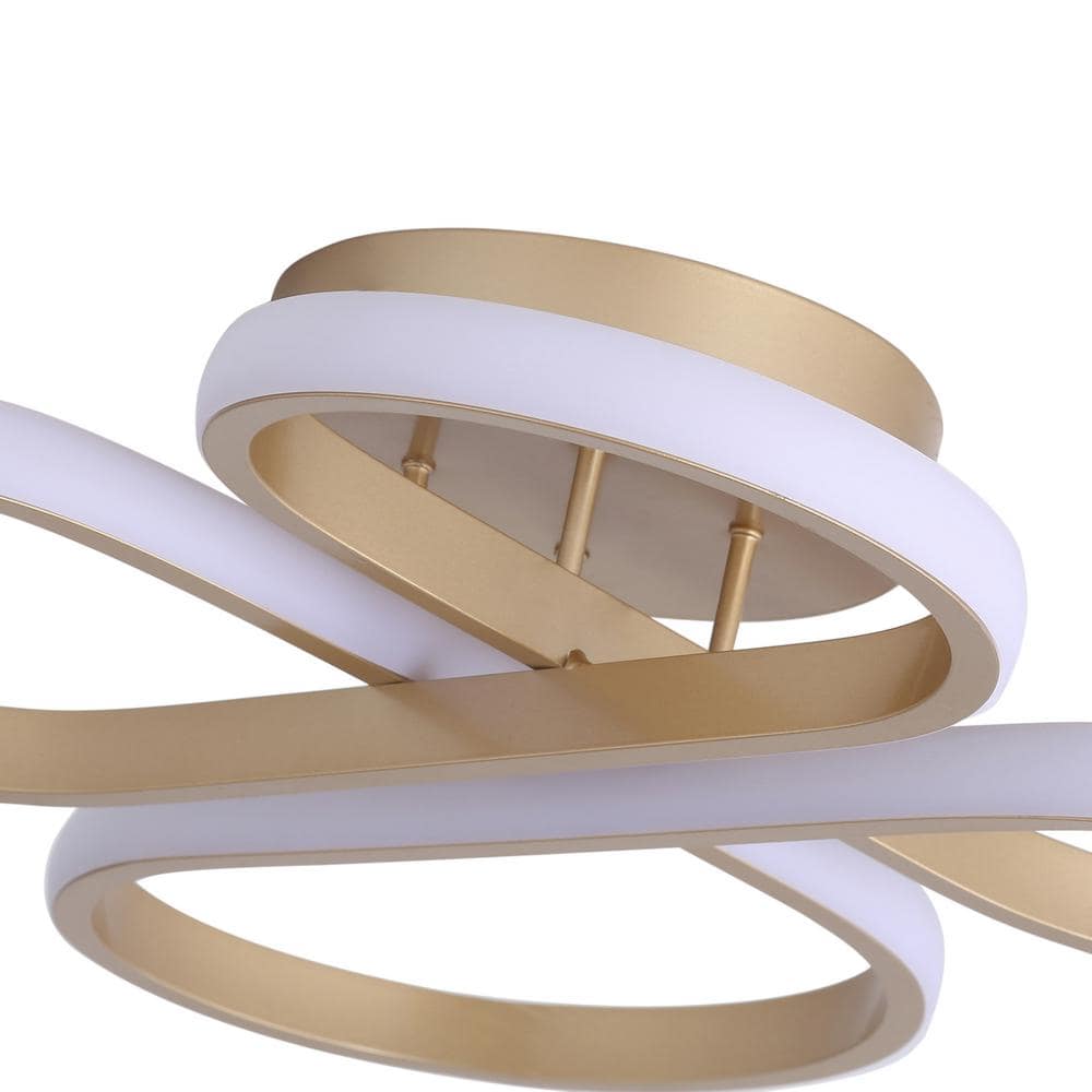 20.47 in. 1-Light Modern Linear Integrated LED Flush Mount Ceiling Lighting Fixtures - Hercitys