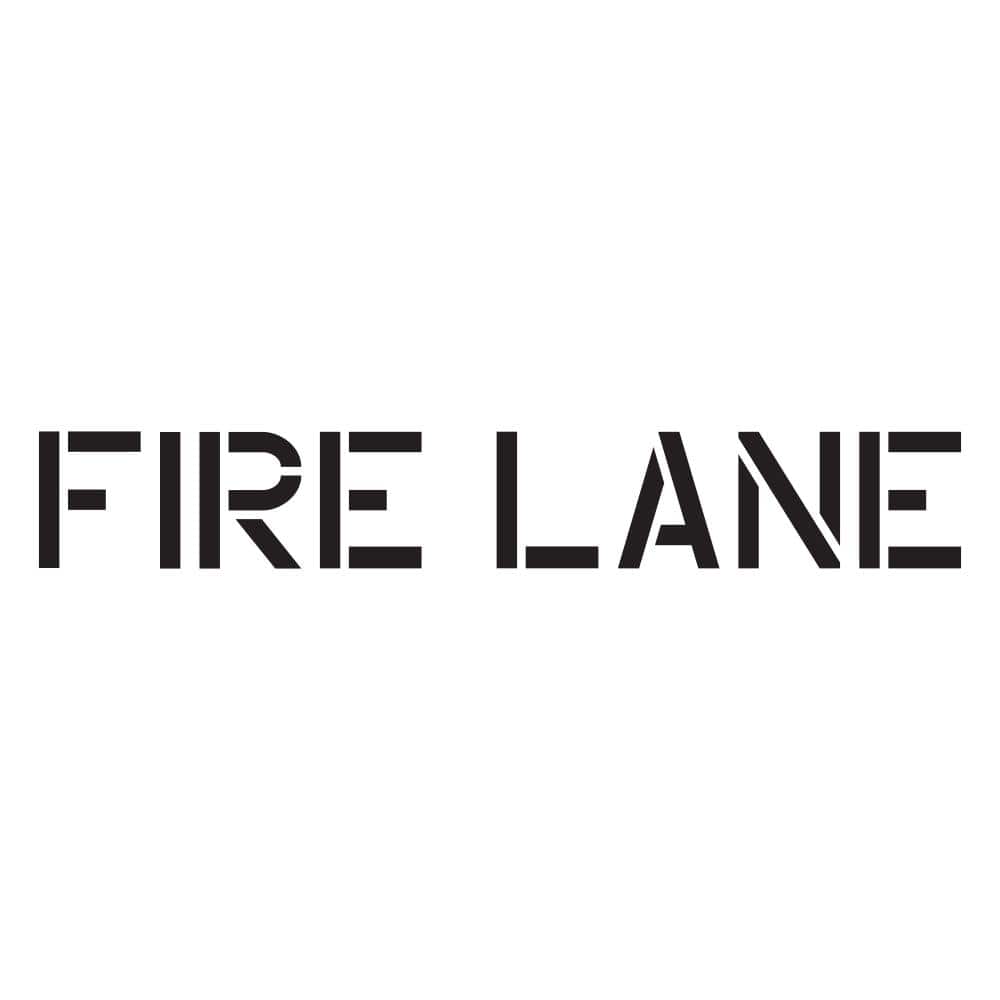12 in. Fire Lane Stencil - Hercitys