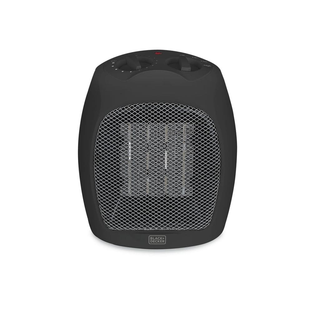 1500-Watt Black Desktop Electric Ceramic Space Heater - Hercitys