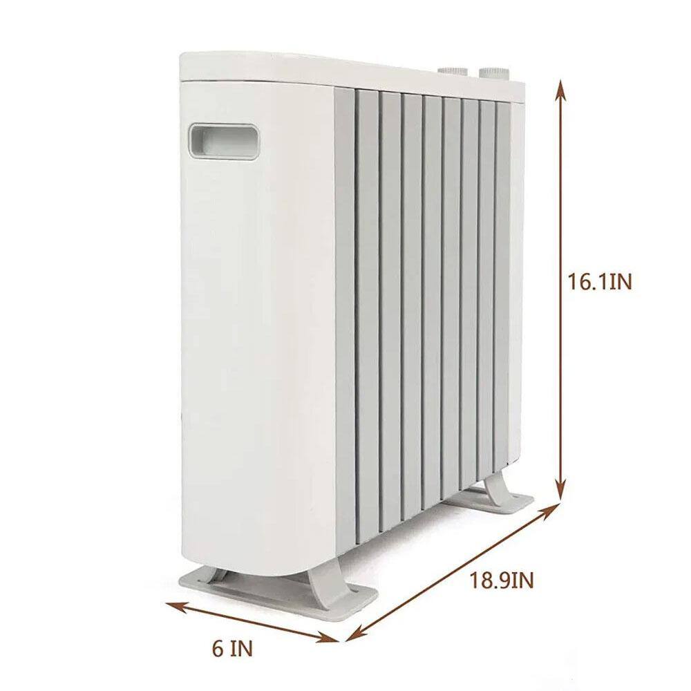 16.1 in. H 1000-Watt Electric Ceramic Space Heater with Silent Adjustable Thermostat, 3 Heat Settings Convector Heater - Hercitys