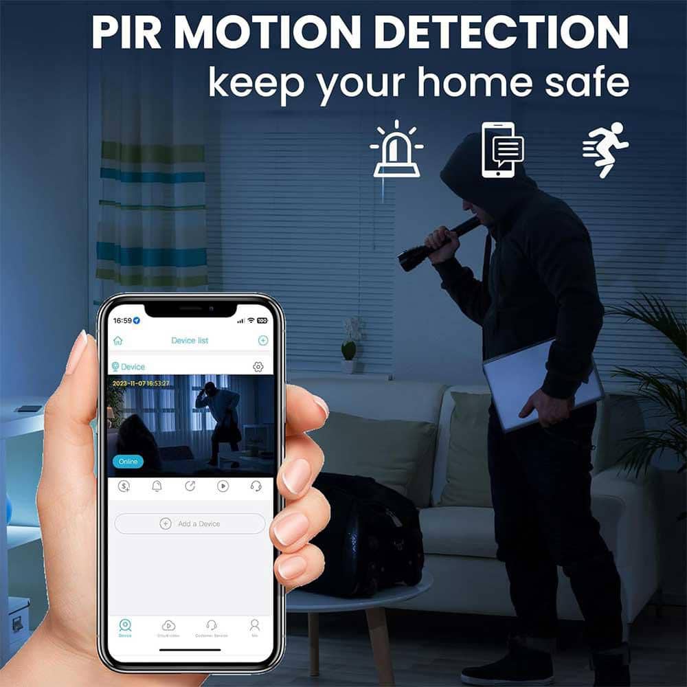 4K HD WiFi Hidden Security Camera with Night Vision and Motion Detection - Hercitys