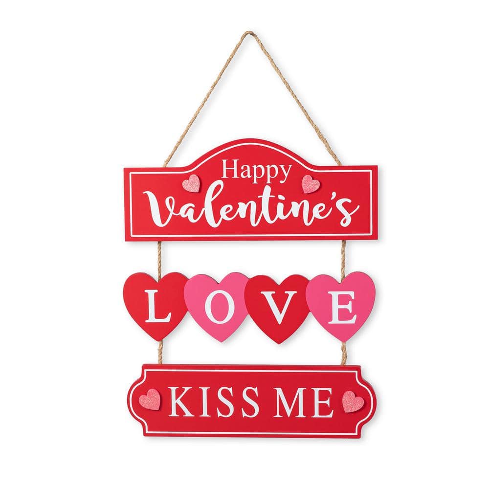 13.50 in. H Valentine’s Wooden LOVE Word Sign Door Hanger - Hercitys