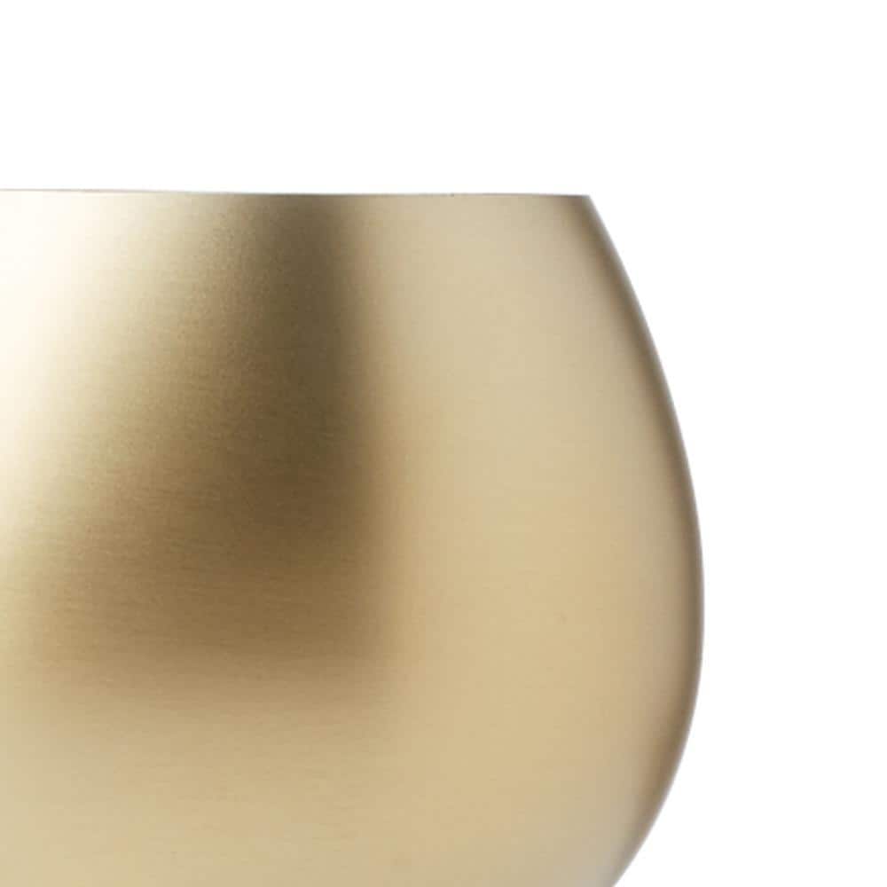 18 oz. Brushed Gold Stainless Steel Red Wine Glass Set (Set of 4) - Hercitys