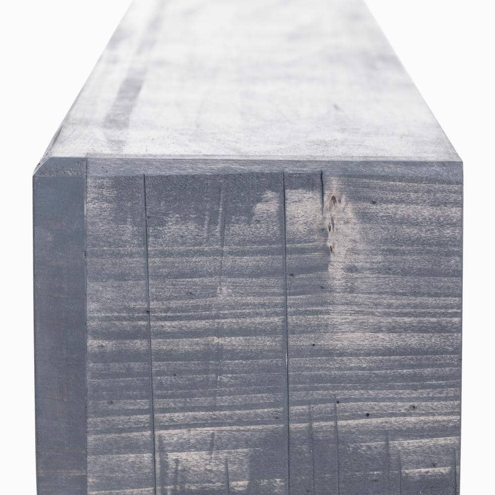 48 in. Rustic Ash Gray Fireplace Shelf Mantel - Hercitys