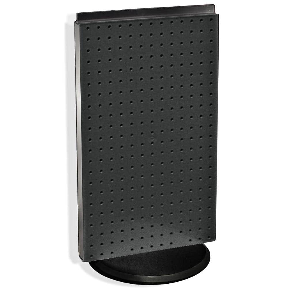 22 in. H x 13.5 in. W Counter top Pegboard Display in Black Styrene - Hercitys