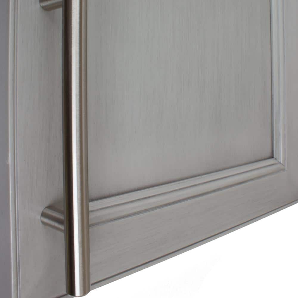 5 in. Thick Solid 8 in. Center-to-Center Long Stainless Steel Finish Bar Handle Pull (10-Pack) - Hercitys