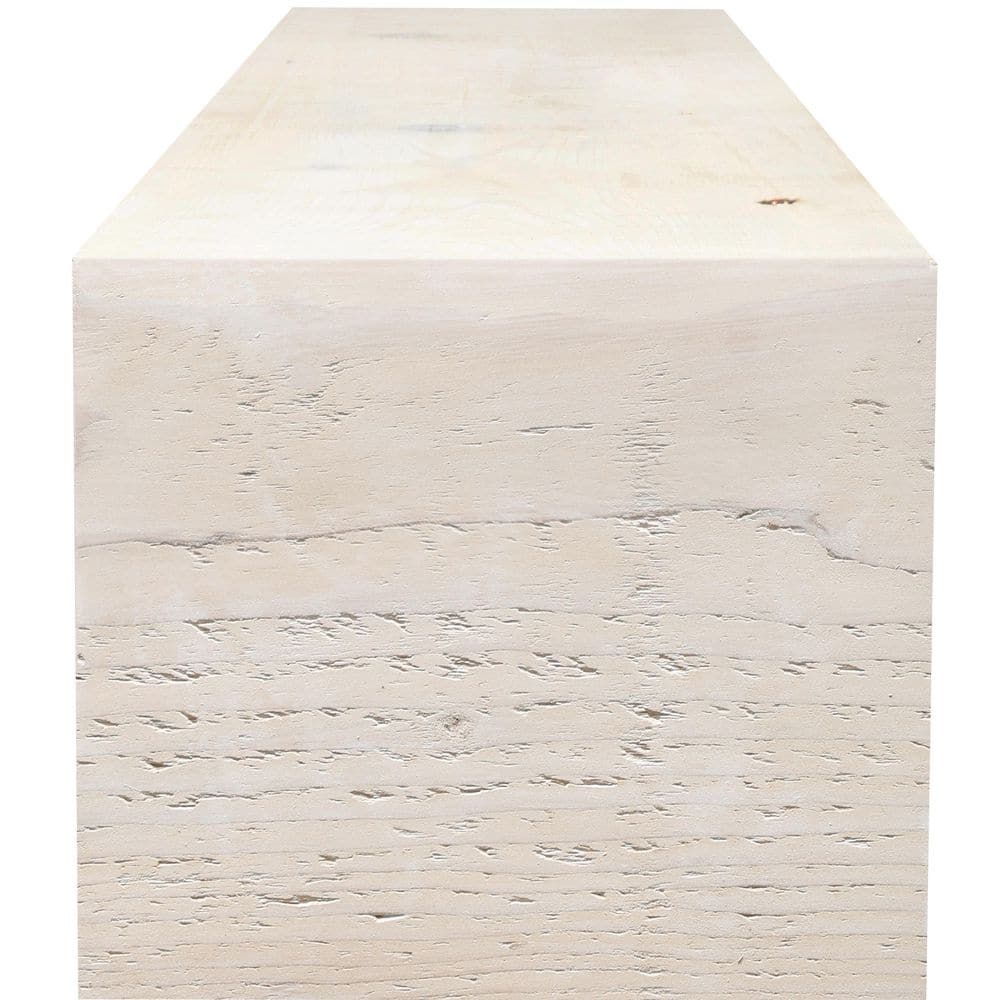 48 in. White Timber Mantel Shelf - Hercitys