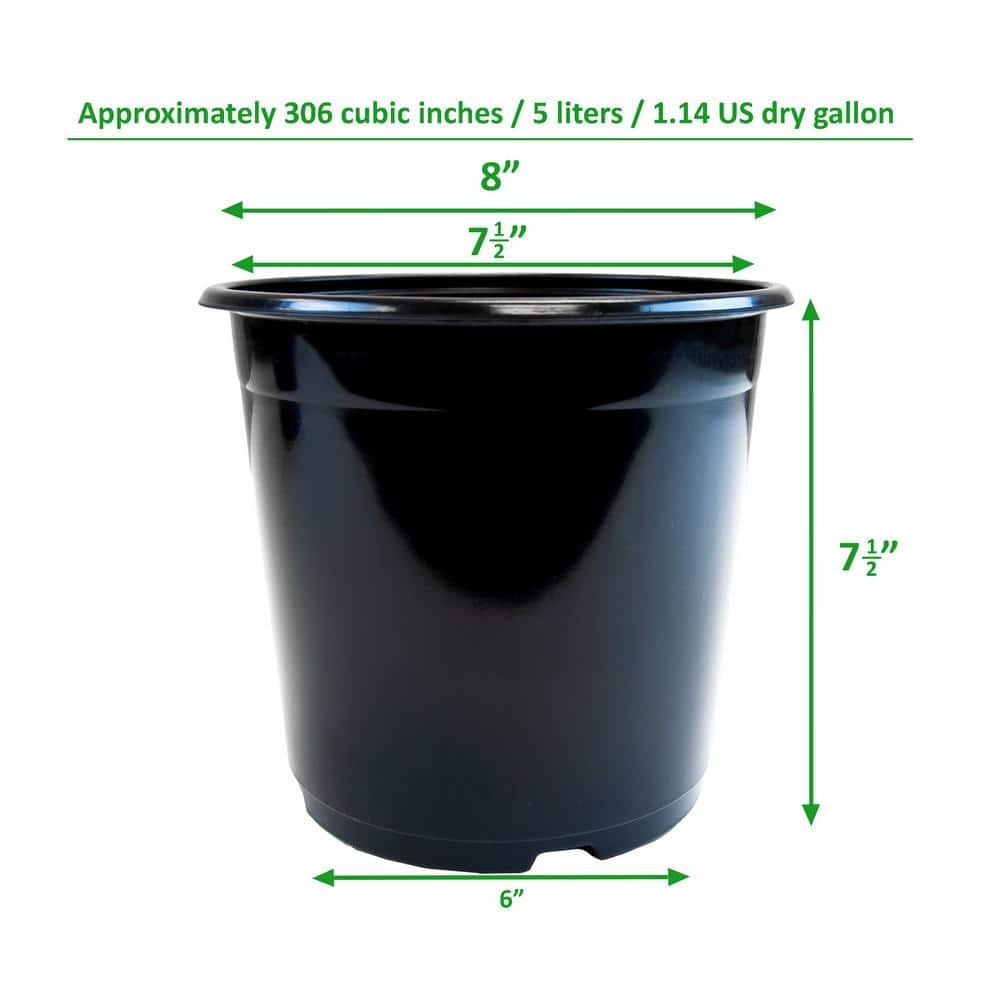 1 Gal. plastic Nursery Pots (20-Pack) - Hercitys