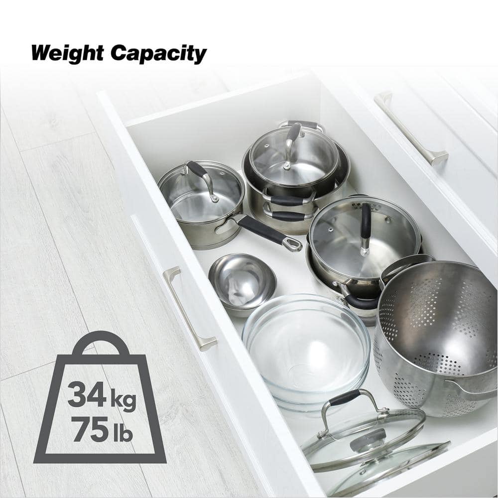 (Pair) 19-11/16 in. (500 mm) Full Extension Concealed Undermount Soft-Close Drawer Slide - Hercitys