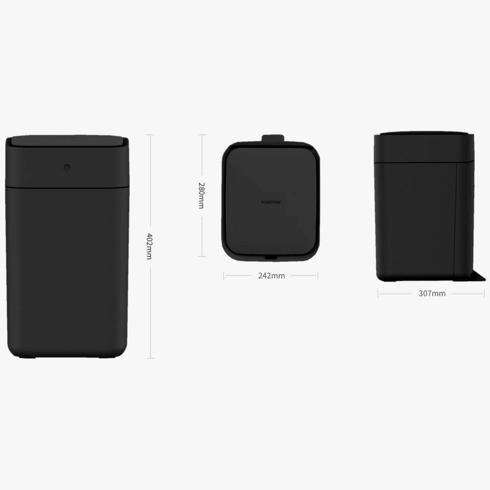 4.1 Gal. Black Smart Trash Can - Hercitys