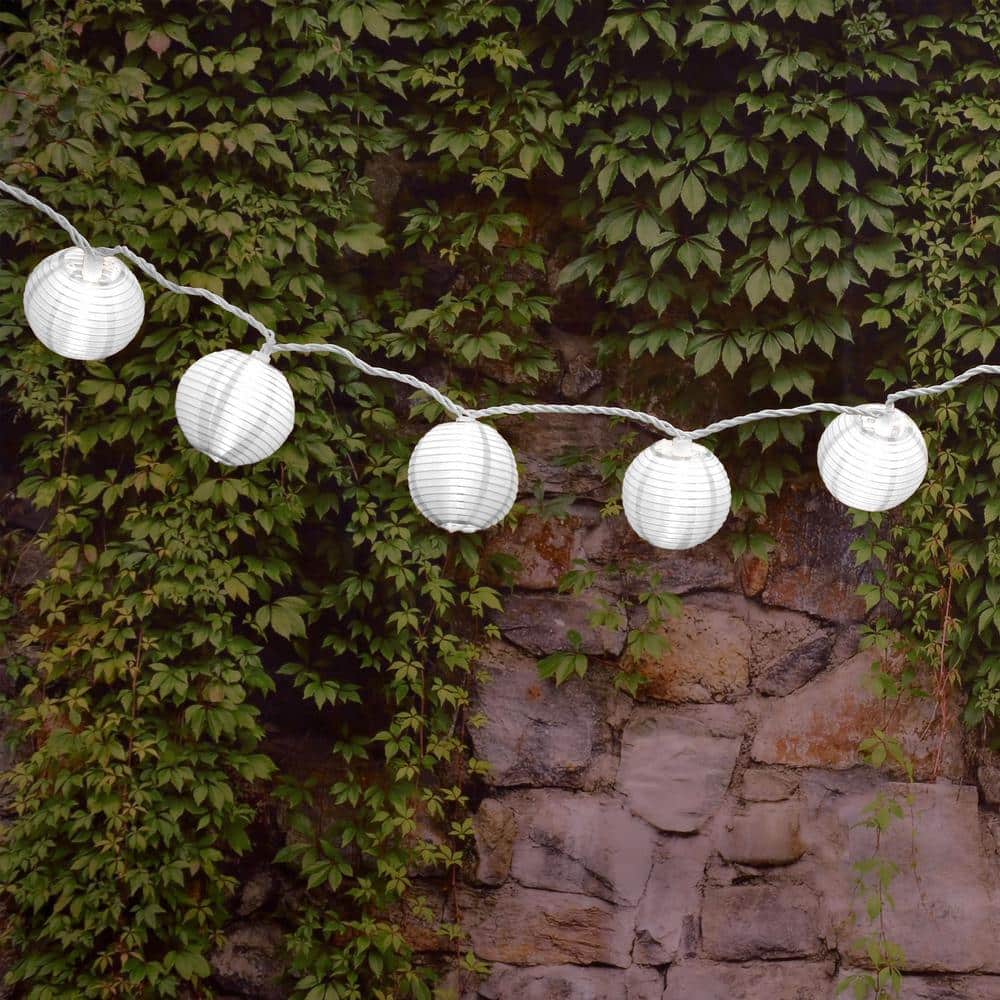 3 in. Solar White Nylon String Lights (10-Light) - Hercitys