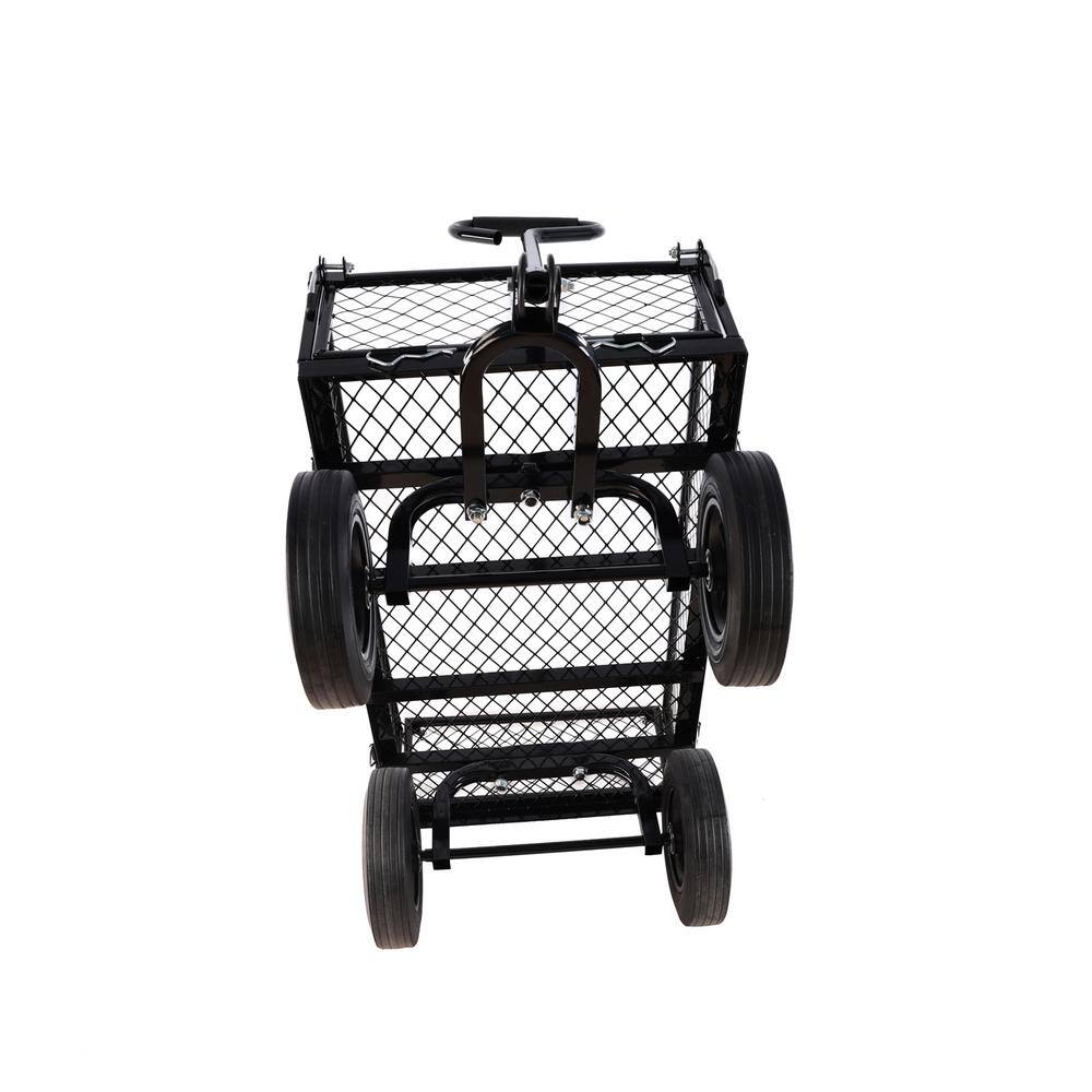 3.5 cu. ft. Metal Garden Cart, Black - Hercitys
