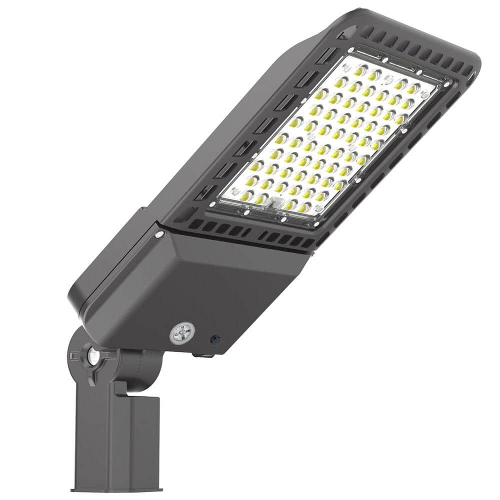 300-Watt 150-Degree Bronze Integrated LED Parking Lot Area Light, Slip Fitter, 5000K White 39000 Lumens Dusk to Dawn - Hercitys