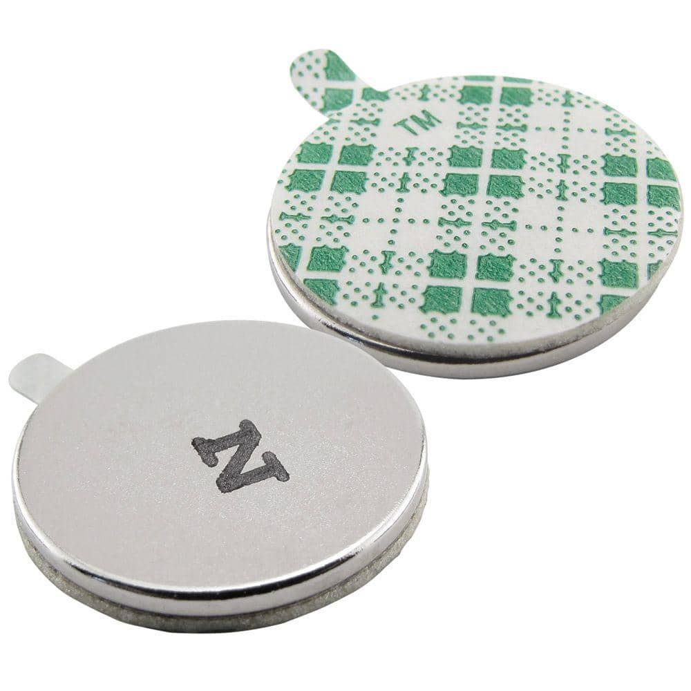3/4 in. Dia Neodymium Rare-Earth Magnet Discs with Foam Adhesive (5-Pack) - Hercitys
