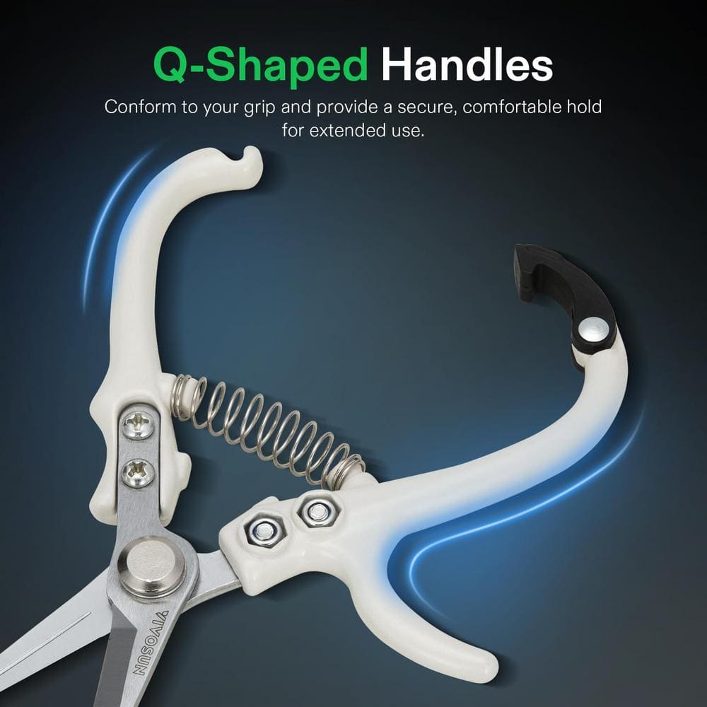 2.2 in. Bypass Light-Weight Pruning Shears with SK5 Blades and Q-Shaped Handle - Hercitys