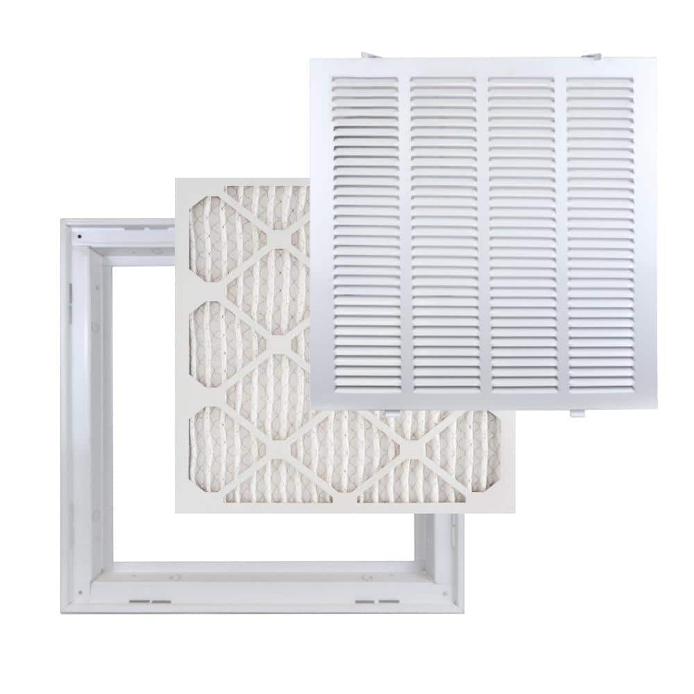 24 in. x 24 in. High Return Air Filter Grille with MERV 11 Filter Pre-Installed - Hercitys