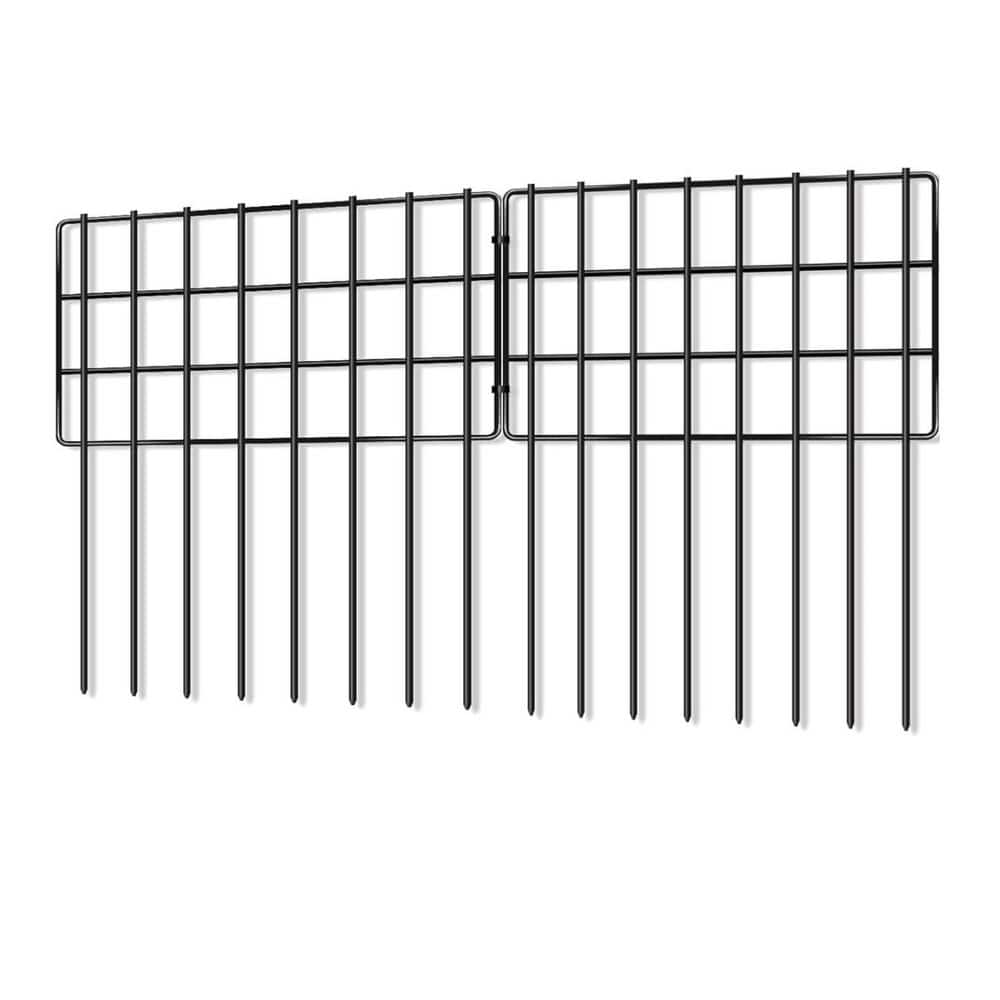 17 in. Metal Animal Barrier Garden Fence 10 Pack No Dig Rustproof Ground Defense for Dog Rabbit Yard Patio Landscaping - Hercitys
