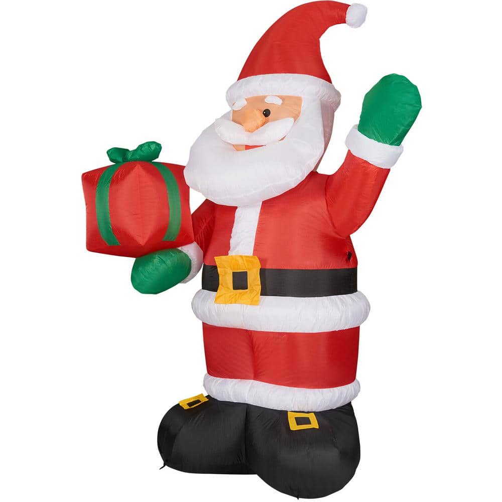10 ft. Santa Claus with Gift Bag Christmas Inflatable with Lights - Hercitys