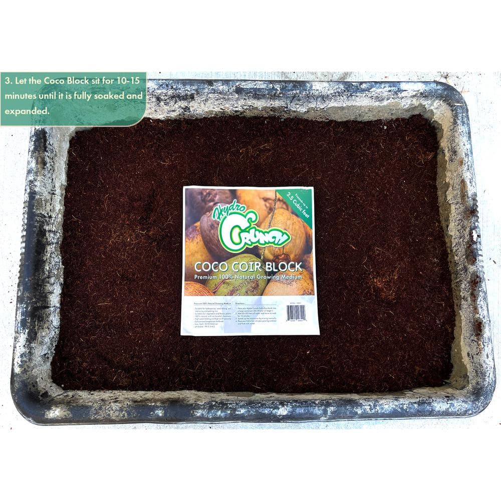 2.5 cu. ft. Coco Coir Block of Soilless Growing Media (2-Pack) - Hercitys