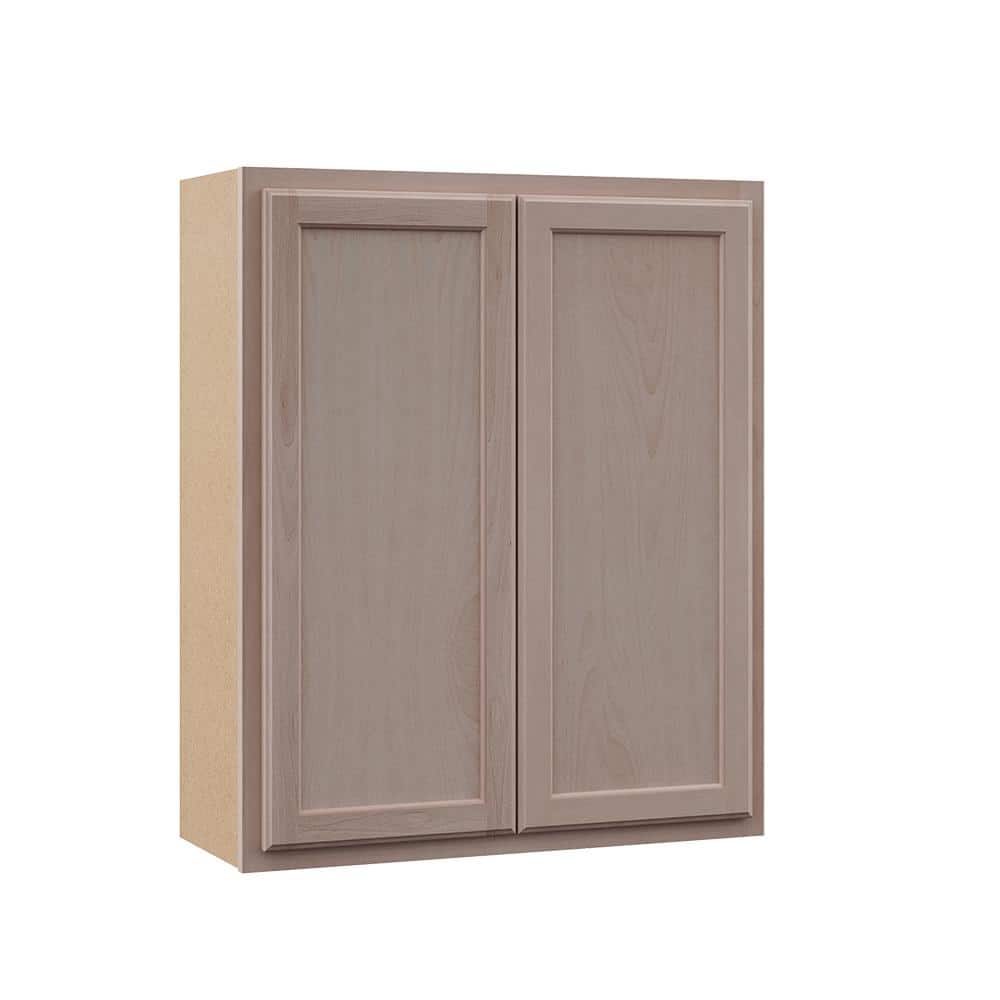 36 in. W x 12 in. D x 12 in. H Assembled Wall Kitchen Cabinet in Unfinished with Recessed Panel - Hercitys