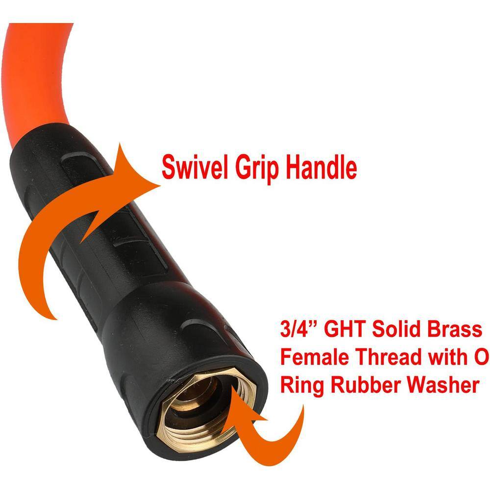 5/8 in. x 25 ft. Garden Water Hose 5/8 in. x 25 ft. 150 PSI Kink Resistant, Flexible with Swivel Grip Handle - Hercitys
