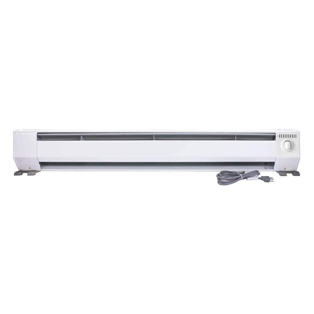 48 in. 1000-Watt 120-Volt Portable Baseboard Heater in Bright White - Hercitys